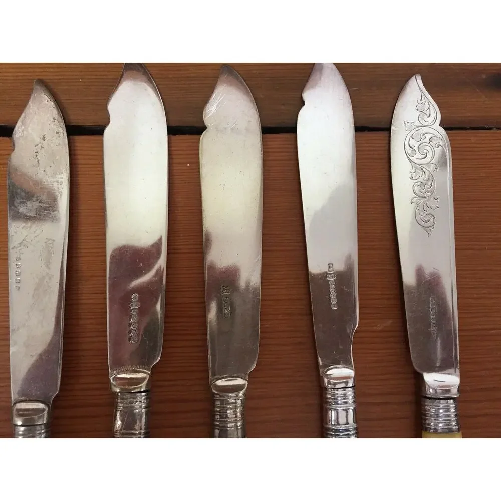 Mixed Lot Vtg Antique Sheffiled Flatware Silverplate Forks Fancy Butter Knives